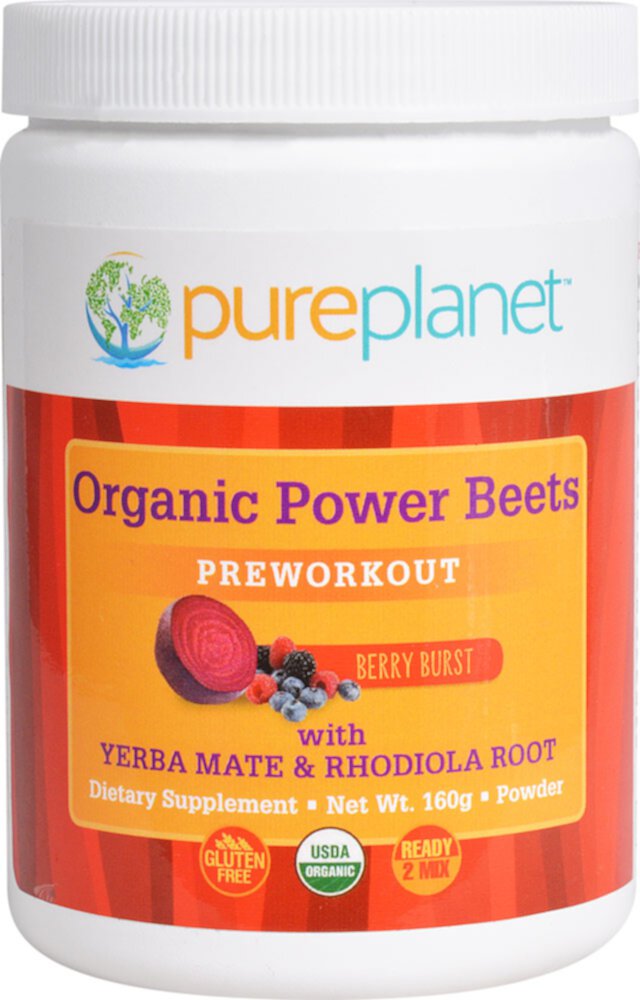 Organic Power Beets Preworkout -- 20 Servings (Порции) Pure Planet