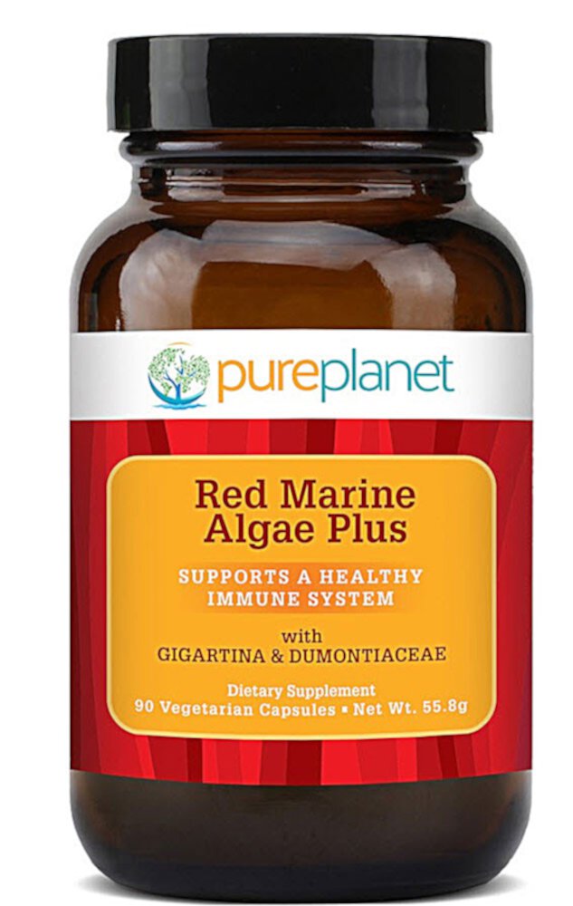 Red Marine Algae Plus -- 90 Vegetarian Capsules (Вегетарианские капсулы) Pure Planet