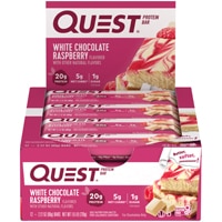 Quest Nutrition QuestBar Протеиновый батончик с белым шоколадом и малиной — 25,4 унции Quest Nutrition