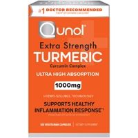 Extra Strength Turmeric -- 1000 mg - 120 Vegetarian Capsules (Вегетарианские капсулы) Qunol