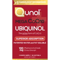 Mega CoQ10 -- 100 mg - 60 Softgels (Мягкие капсулы) Qunol