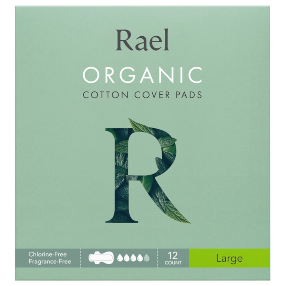 Rael Organic Ultra Thin Pads Super Absorbent Large - Без запаха - 12 подушечек Rael