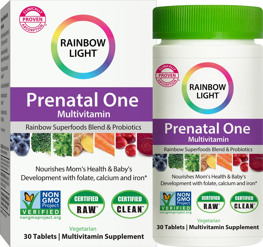 Prenatal One Multivitamin -- 30 Tablets (Таблетки) Rainbow Light