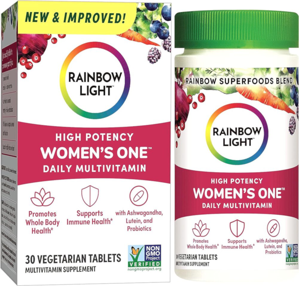 Мультивитамин для женщин высокой эффективности - 30 вегетарианских таблеток - Rainbow Light Rainbow Light