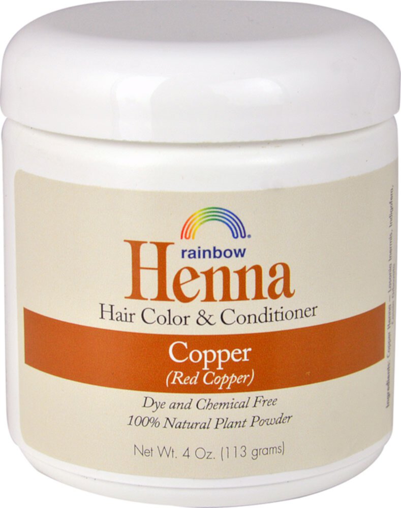 Краска и кондиционер для волос Rainbow Research Henna Медно-красный медный -- 4 унции Rainbow Research