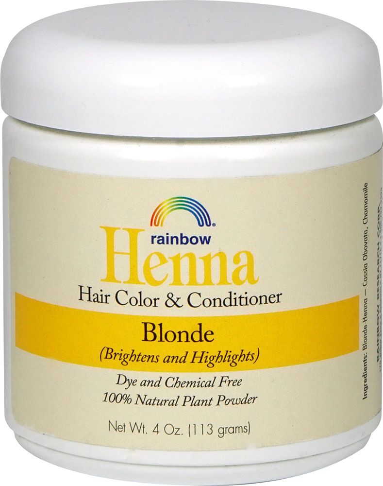 Rainbow Research Henna Hair Color and Conditioner Blonde - 4 унции Rainbow Research