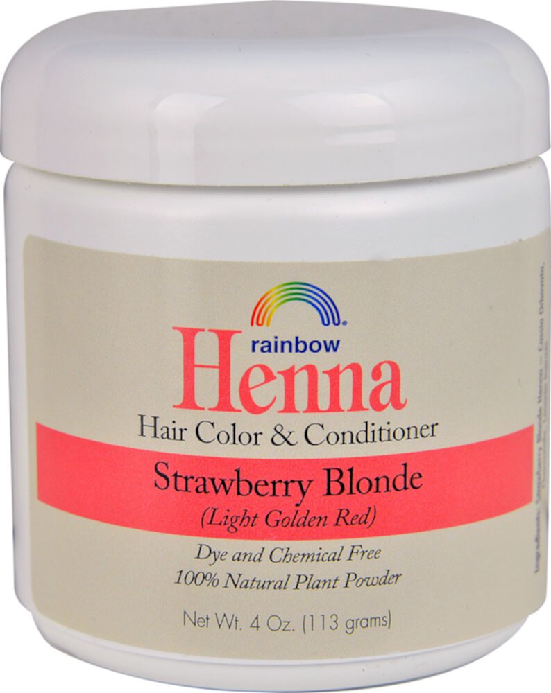 Краска и кондиционер для волос с хной Rainbow Research «Клубничный блонд» — 4 унции Rainbow Research