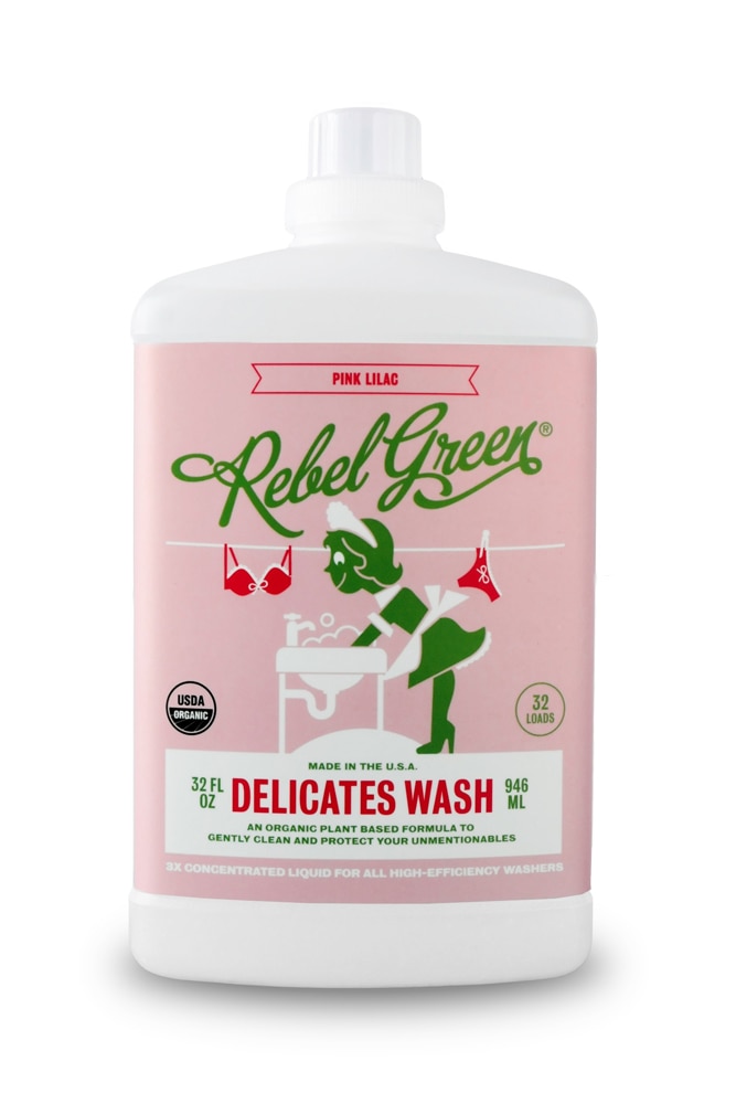 Rebel Green Delicates Wash Стиральный порошок Розово-сиреневый -- 32 жидких унции Rebel Green