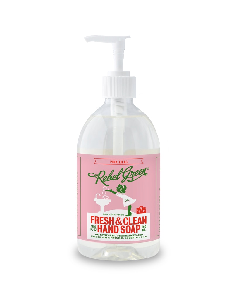 Мыло для рук Fresh & Clean, розовая сирень, 16,9 жидких унций Rebel Green