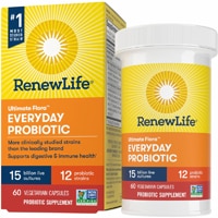 Ultimate Flora™ Everyday Probiotic -- 15 billion CFUs - 60 Vegetarian Capsules (Вегетарианские капсулы) Renew Life