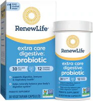 Extra Care Digestive Probiotic -- 30 billion cells - 30 Vegetarian Capsules (Вегетарианские капсулы) Renew Life