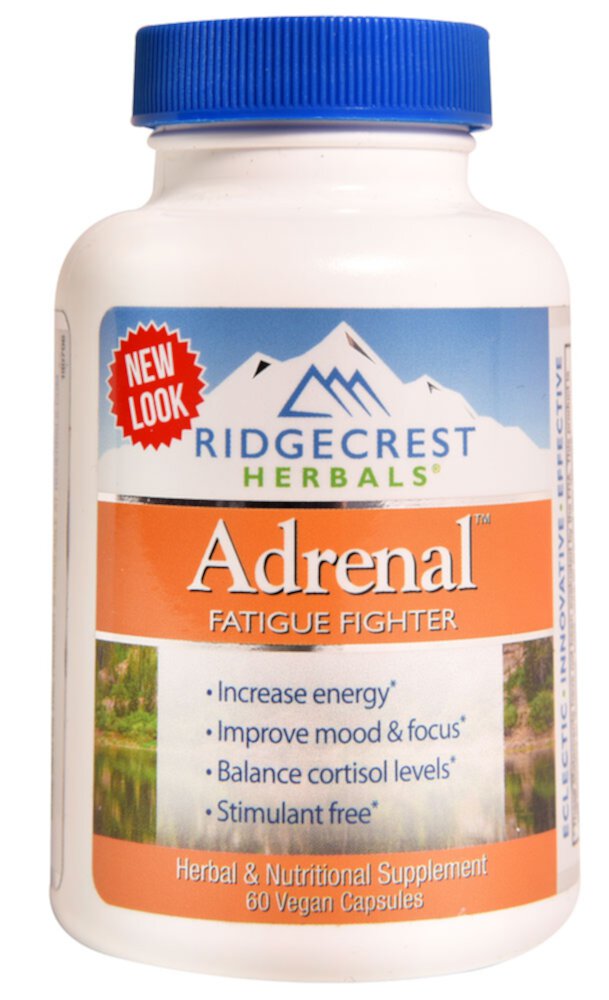 Adrenal™ Fatigue Fighter - 60 Вегетарианских Капсул - RidgeCrest Herbals RidgeCrest Herbals