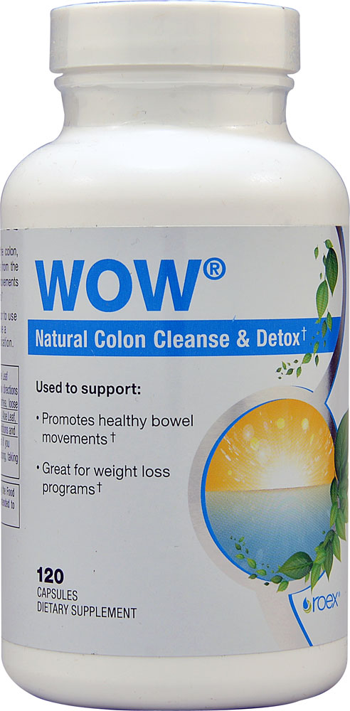 Roex WOW Natural Colon Cleanse &amp; Детокс -- 120 капсул Roex
