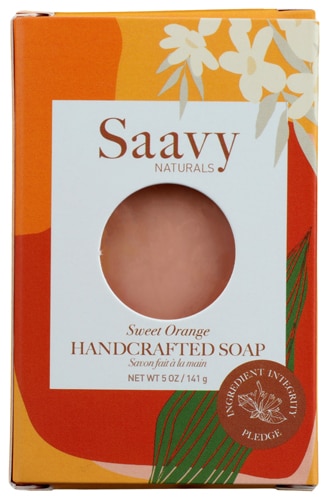 Мыло ручной работы Saavy Naturals - сладкий апельсин - 5 унций Saavy Naturals