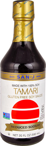 San-J Tamari Gluten Free Soy Sauce -- 20 fl oz San-J