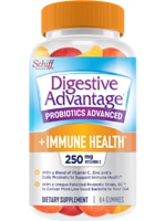 Schiff Digestive Advantage Gummies Probiotics + Immunity Health Vitamin C Zinc -- 64 жевательных конфеты Schiff