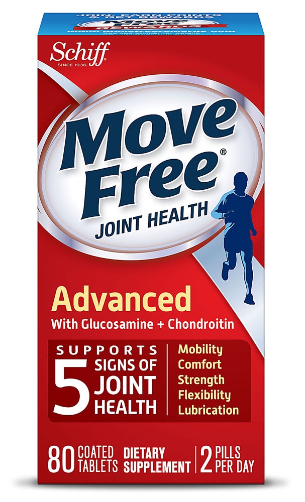 Schiff Move Free Advanced, покрытые оболочкой таблетки, здоровье суставов, 80 таблеток, покрытых оболочкой Schiff