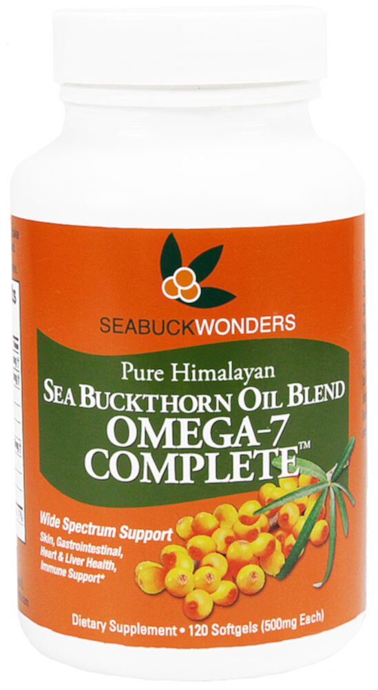 Seabuck Wonders Смесь масел облепихи Omega-7 Complete™ -- 500 мг -- 120 мягких таблеток SeaBuckWonders
