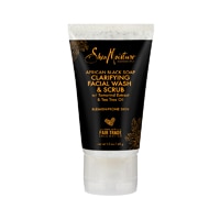 SheaMoisture Африканское черное мыло с маслом ши Осветляющее средство для умывания и ухода за кожей лица Скраб для проблемной кожи -- 1,5 унции SheaMoisture