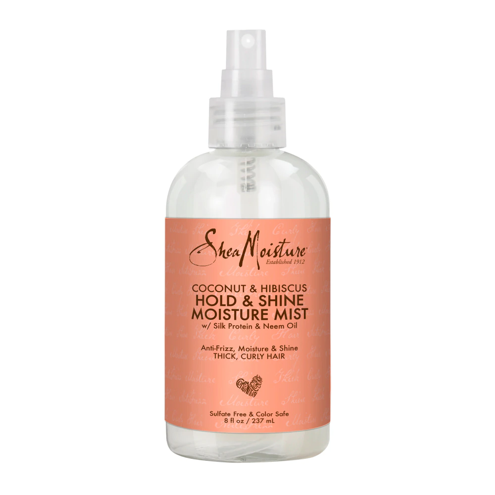 SheaMoisture Hold &amp; Блеск Кокос &amp; Hibiscus Moisture Mist Frizz Control для густых вьющихся волос -- 8 унций SheaMoisture