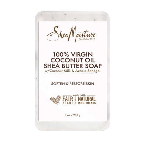 SheaMoisture Натуральное мыло из 100% кокосового масла первого отжима с маслом ши для всех типов кожи -- 8 унций SheaMoisture