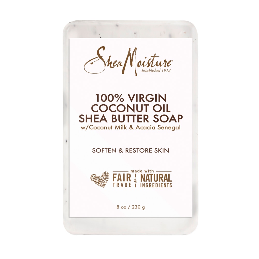 SheaMoisture Натуральное мыло из 100% кокосового масла первого отжима с маслом ши для всех типов кожи -- 8 унций SheaMoisture