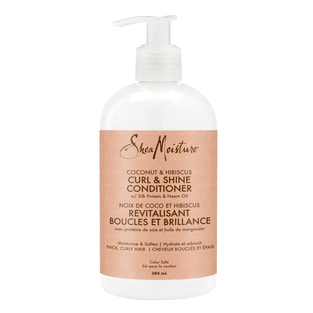 SheaMoisture Кондиционер без силикона Curl Shine Coconut Hibiscus для вьющихся волос -- 13 жидких унций SheaMoisture