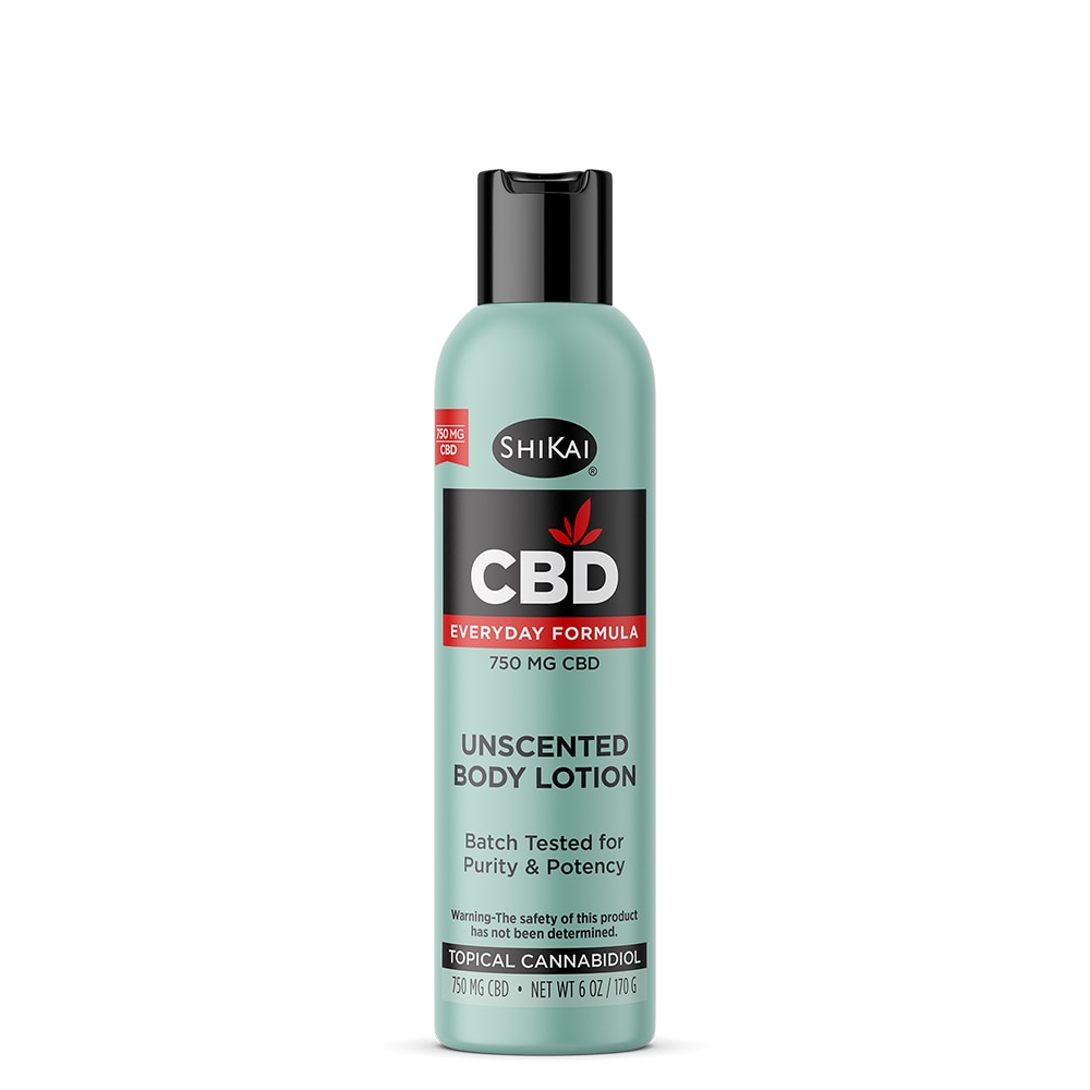 Shikai CBD Body Lotion Everyday Formula без запаха - 750 мг - 6 унций Shikai