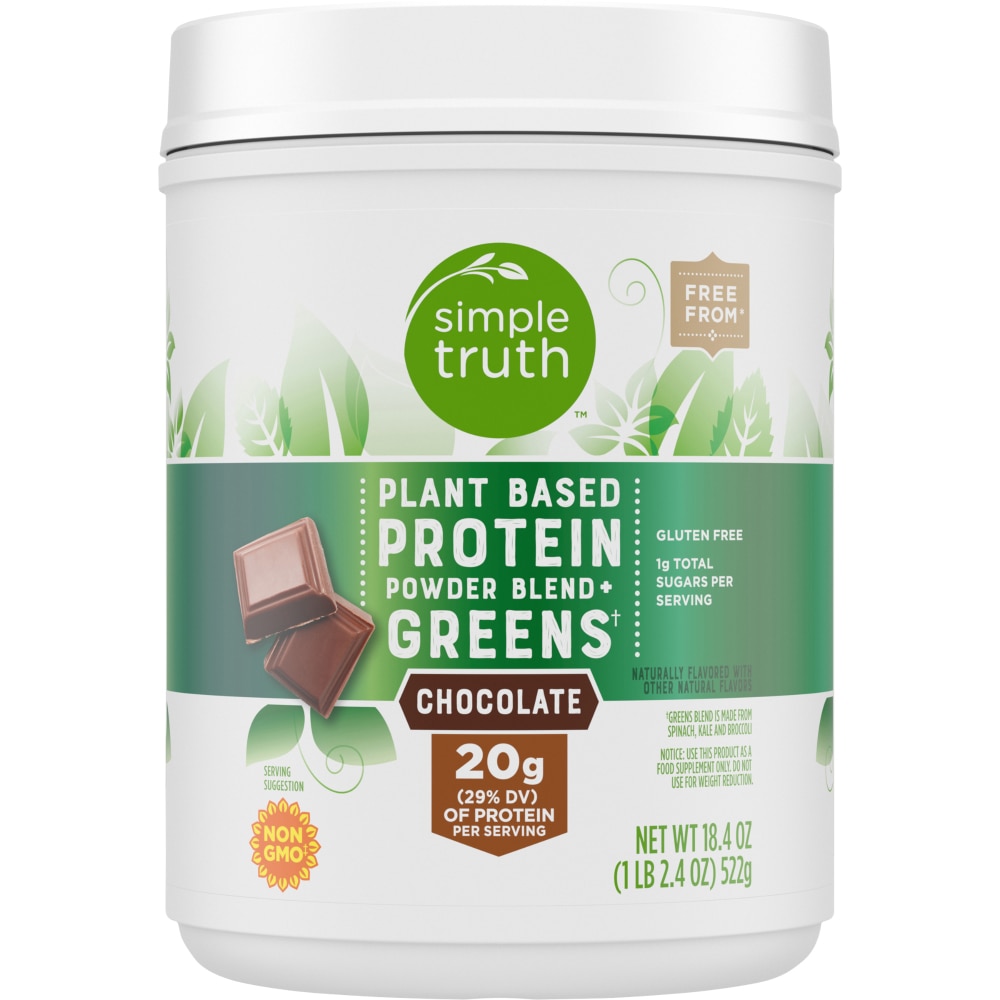 Протеиновая порошковая смесь Simple Truth с зеленью и шоколадом — 18,4 унции Simple Truth