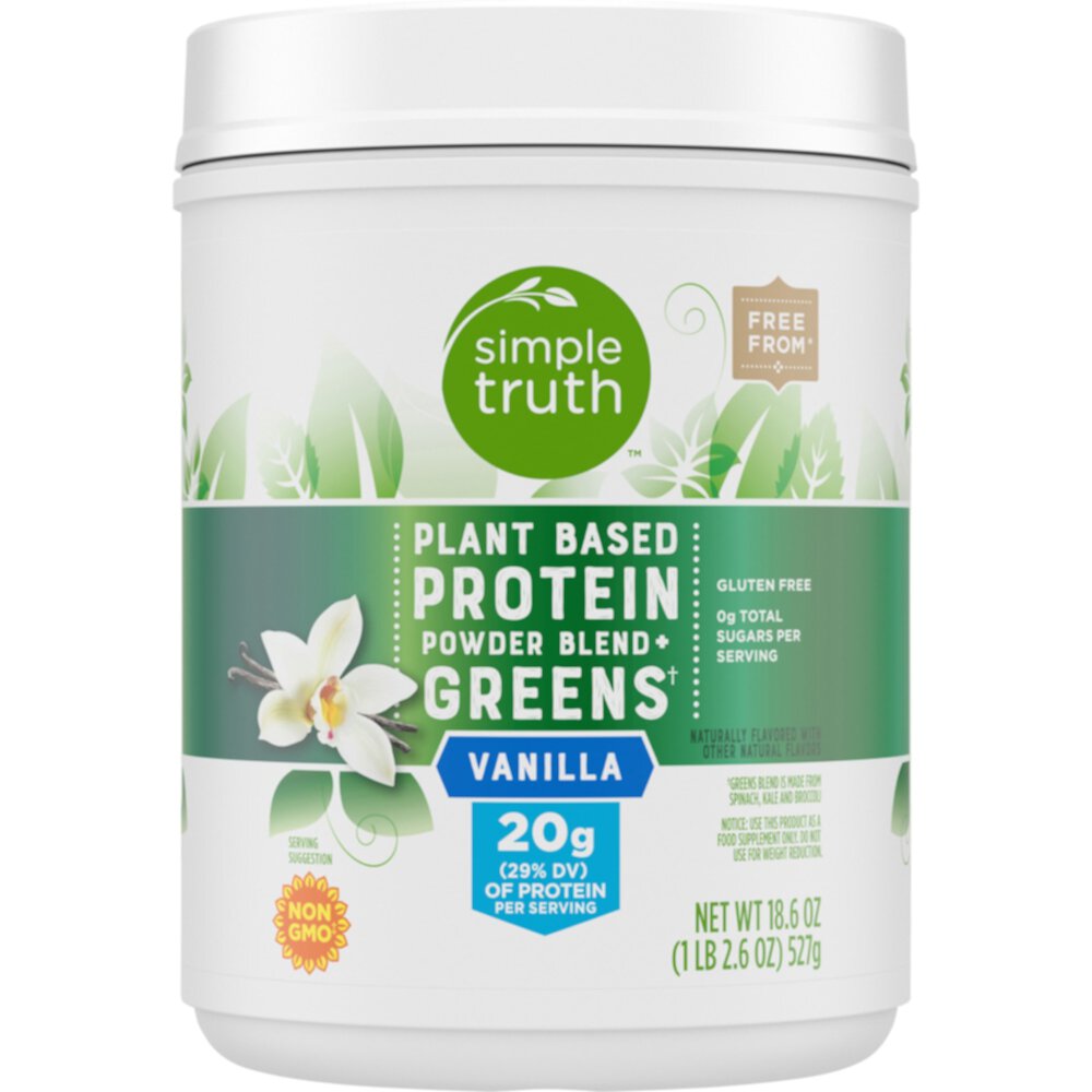 Протеиновая смесь Simple Truth с добавлением зелени и ванили -- 18,6 унции Simple Truth