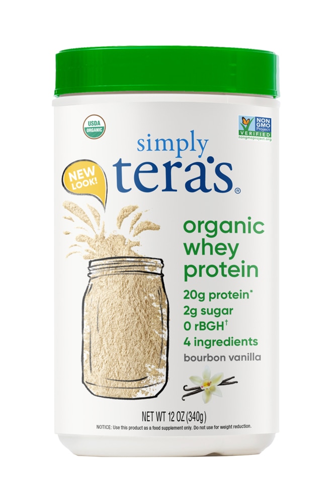 Органический сывороточный протеин с бурбонской ванилью — 12 унций Simply Tera's