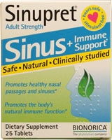 Плюс для взрослых — 25 таблеток Sinupret