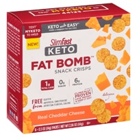 SlimFast Keto Fat Bomb Чипсы с сыром чеддер, 6 упаковок SlimFast
