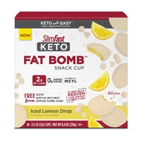 SlimFast Keto Fat Bomb Snack Cups Lemon Drop — 14 чашек SlimFast
