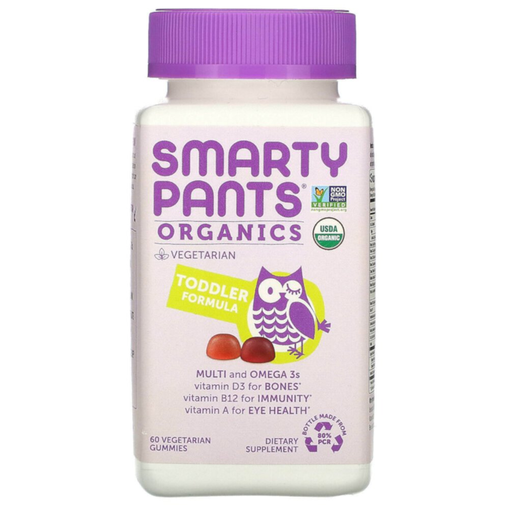 Organics Toddler Formula -- 60 Vegetarian Gummies (Жевательные конфеты) SmartyPants