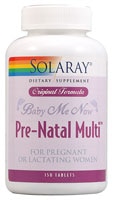 Baby Me Now мультивитамины для беременных, 150 таблеток Solaray