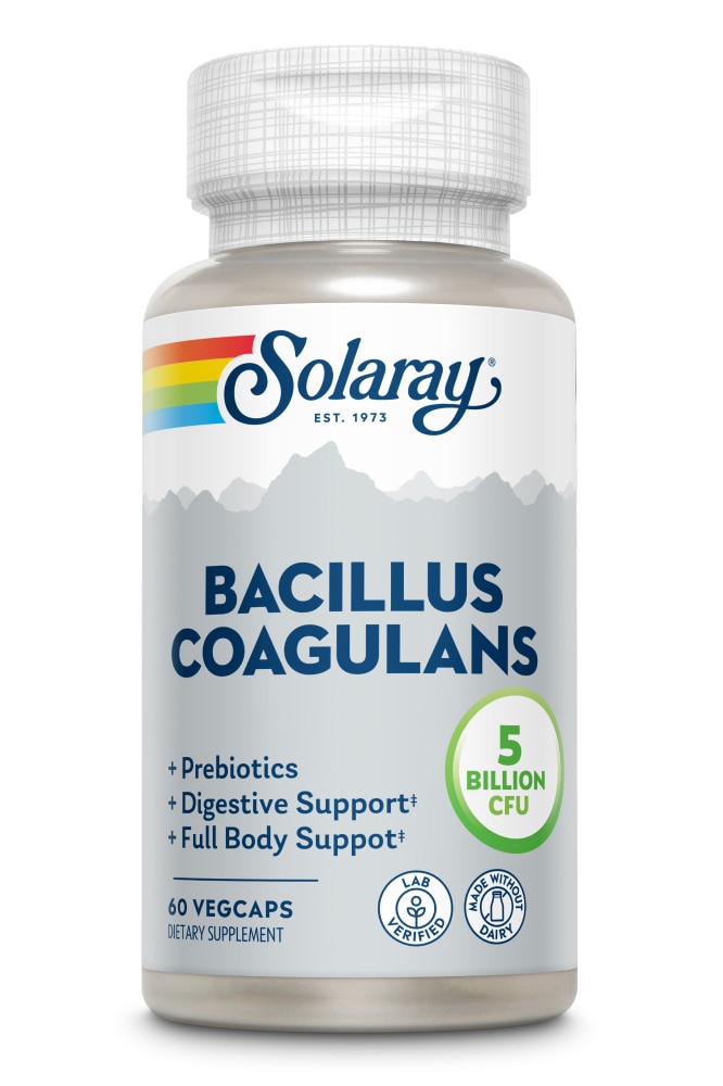 Bacillus Coagulans - 5 миллиардов КОЕ - 60 вегетарианских капсул - Solaray Solaray