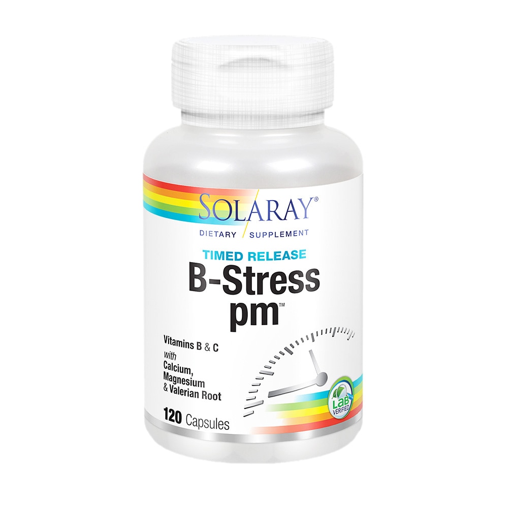 Solaray B-Stress PM™ -- 120 капсул Solaray