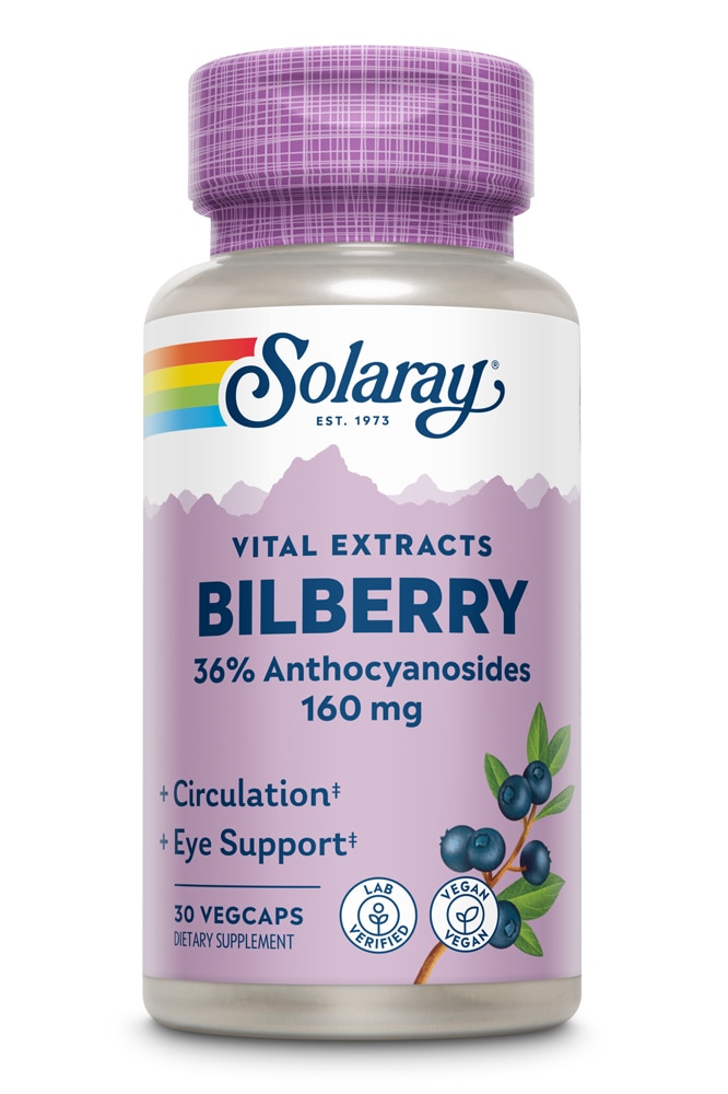 Bilberry -- 30 Vegetarian Capsules (Вегетарианские капсулы) Solaray