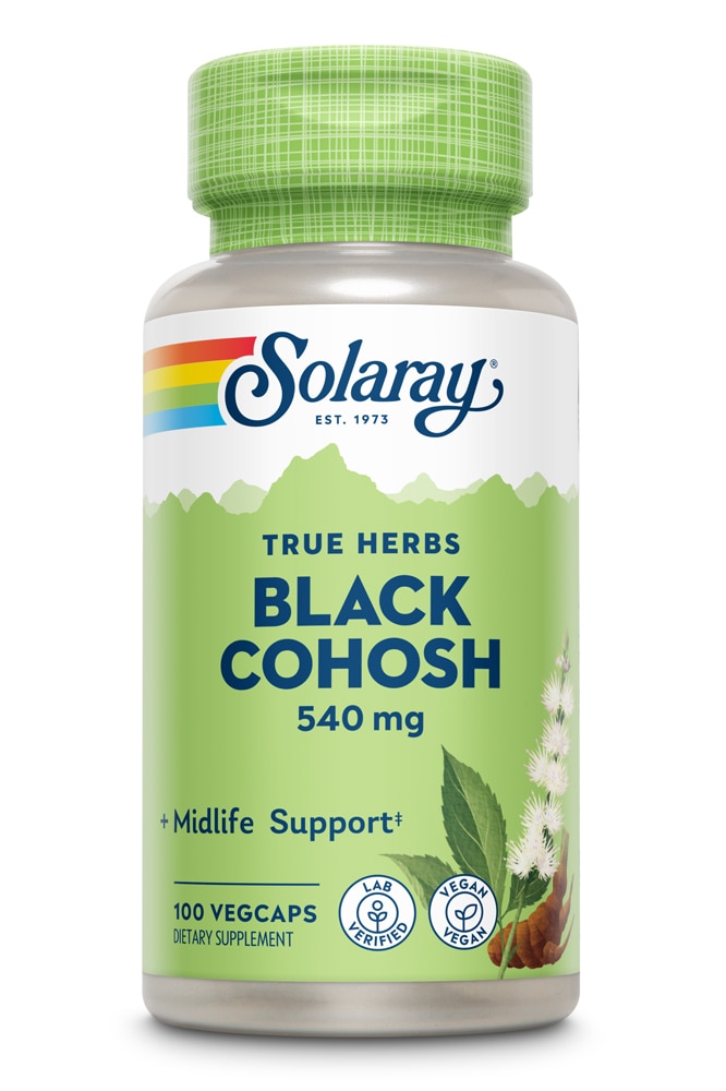 Solaray Black Cohosh -- 540 мг -- 100 растительных капсул Solaray