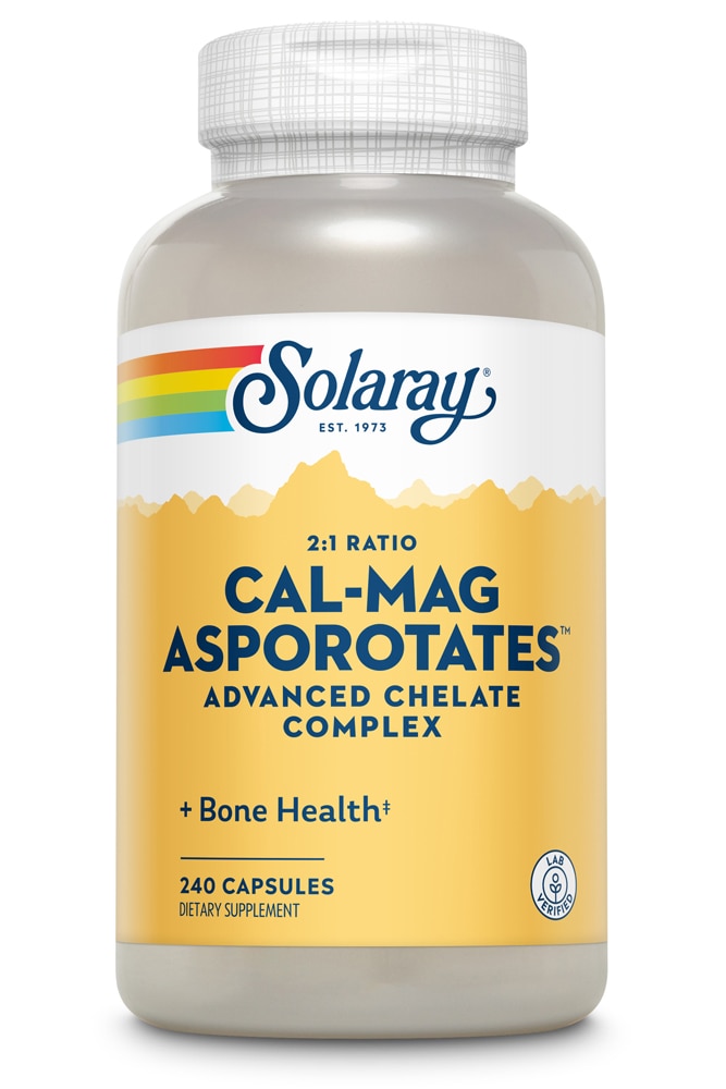 Cal-Mag Asporotates -- 240 Capsules (Капсулы) Solaray