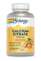 Кальций Цитрат, Жевательные с Оранжевым Вкусом - 1000 мг - 60 таблеток - Solaray Solaray