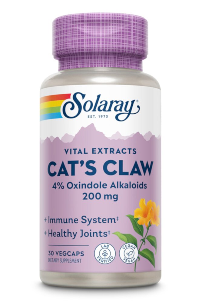 Cat's Claw Extract -- 200 mg - 30 Capsules (Капсулы) Solaray