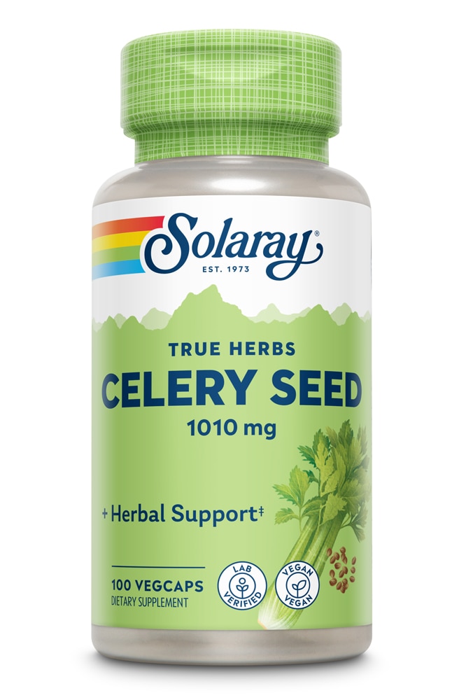 Семена сельдерея — 1010 мг — 100 растительных капсул Solaray