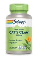 Кора кошачьего когтя — 500 мг — 100 вегетарианских капсул Solaray