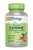 Solaray Cayenne — 515 мг — 180 растительных капсул Solaray
