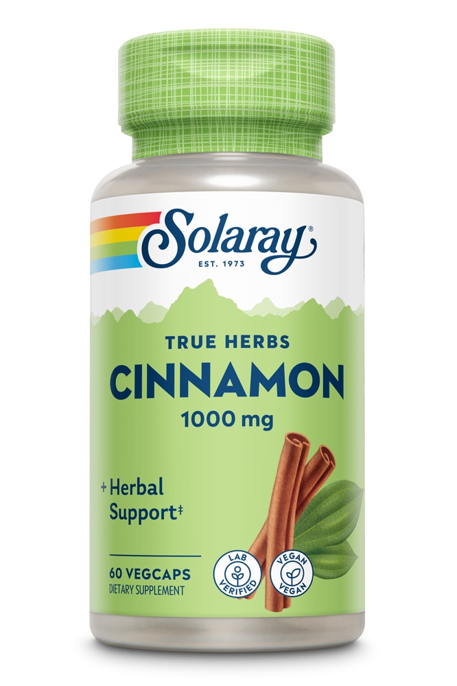 Корица — 1000 мг — 60 растительных капсул Solaray