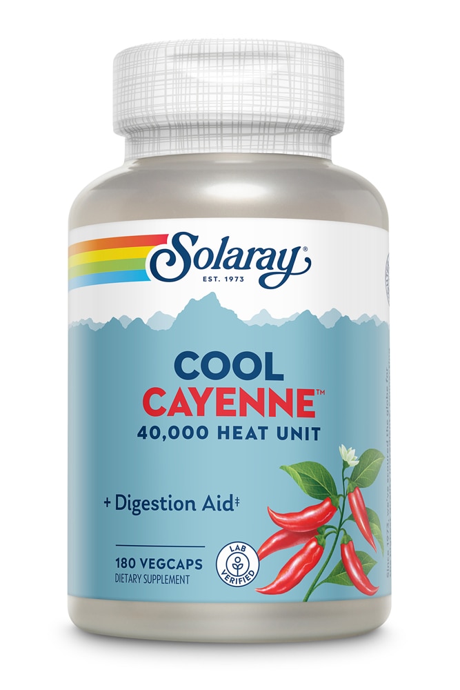Solaray Cool Cayenne™ -- 180 растительных капсул Solaray