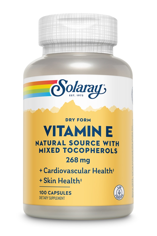 Dry Form Vitamin E -- 268 mg - 100 Capsules (Капсулы) Solaray