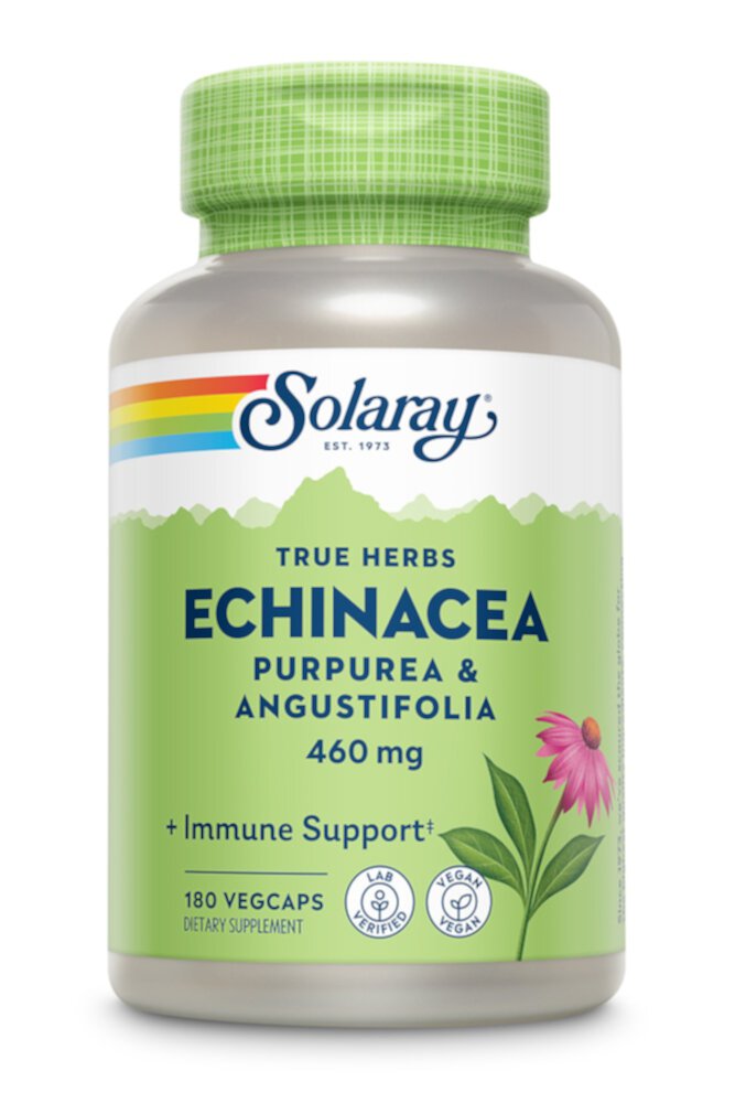 Echinacea Purpurea & Angustifolia -- 460 mg - 180 VegCaps Solaray